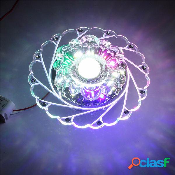 3 W Modern Crystal Ceiling Azul Light Superior Lâmpada
