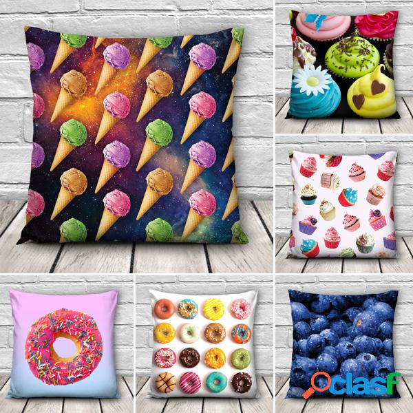 3D Sweet Food Patterns Throw Pillow Case Home Sofa Cobertura