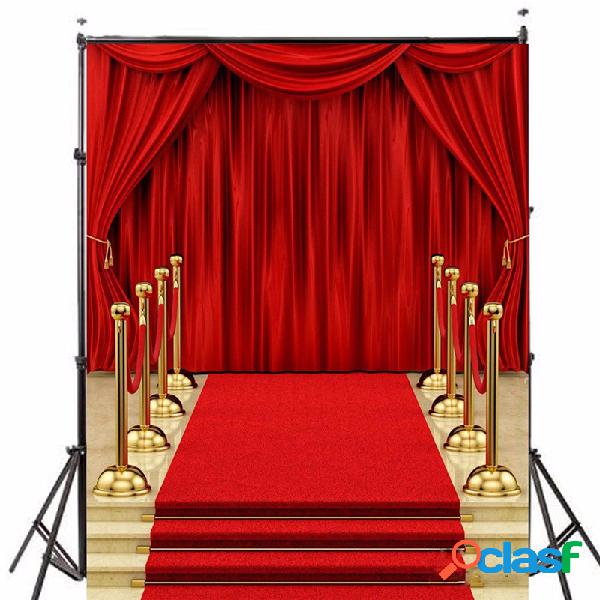 5x7ft Thin Vinyl Photography Backdrop Red Carpet Background