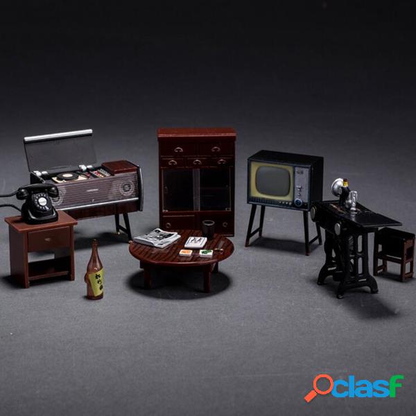 6 Pçs / set Mini Janpanese Boneca Casa Miniatura de Móveis