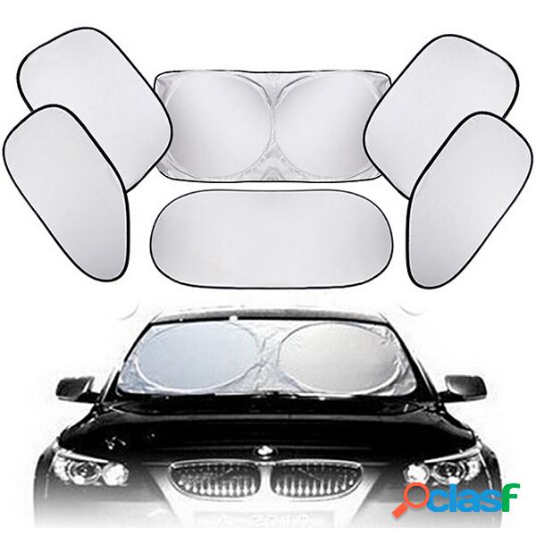 6pcs janela do carro dobrável Sunshade Summer Thickened Car