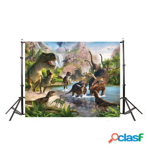 7x5ft Dinosaur Vinyl Studio Backdrop Photography Props Photo