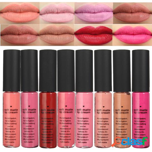 8 cores Soft Matte Lip Gloss Liquid Stick Long Lasting