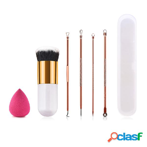 Agulha de Acne de Aço Inoxidável Cabeça Dupla Set Acne