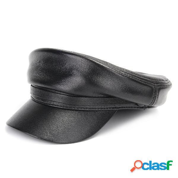 Boné Militar Boina Casual Couro Genuíno