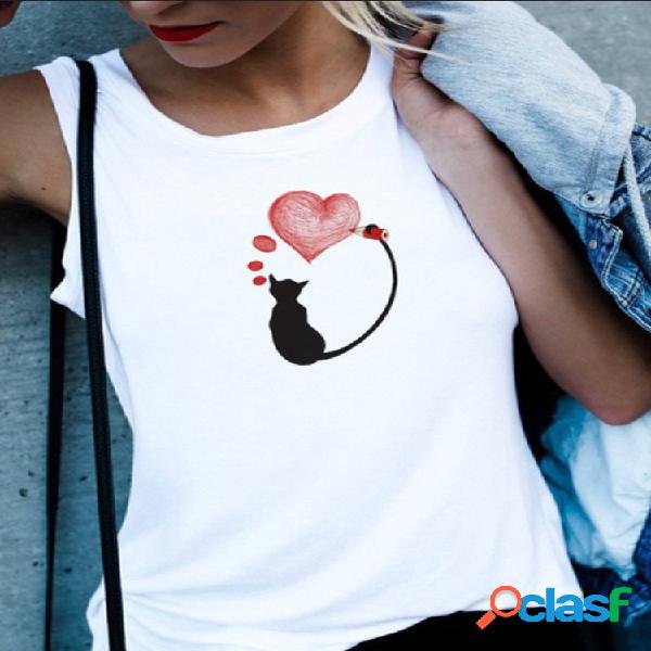 Camisola de alças ocasional dos esportes do pescoço da