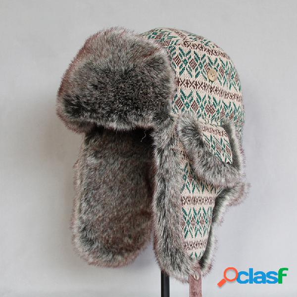 Chapéus Caçador de Impressão Gorro Inverno Russo Chapéus