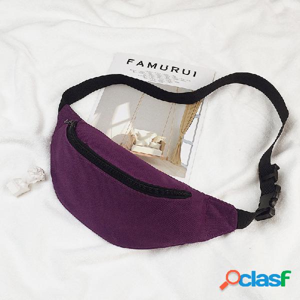 Cintura das mulheres Bolsa Sport Zipper Closure Casual Bolsa