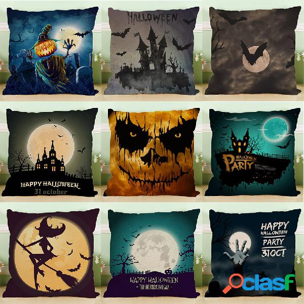 Crazy Halloween Theme Abóbora de moda Algodão Almofada de