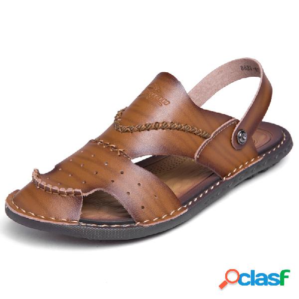 Homens Mão Costura Furo Não Slip Tamanho Grande Casual