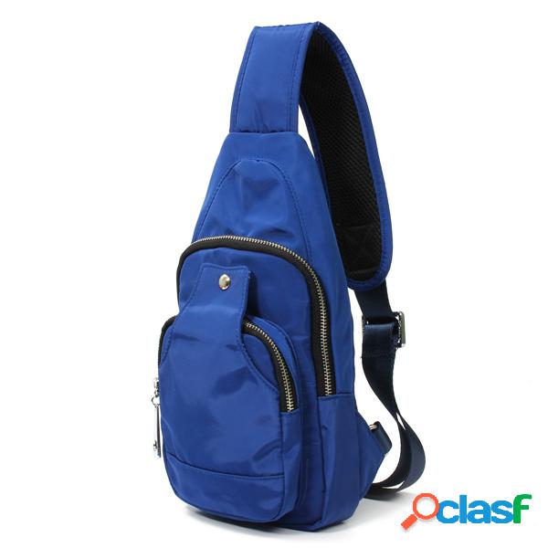 Homens Mulheres Nylon Lazer Peito Back Pack Caminhadas ao ar