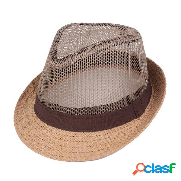Homens Pala Chapéu Malha Respirável Sun Visor Sun Chapéu