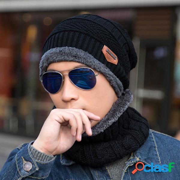 Inverno das mulheres dos homens Plus Malha de lã quente