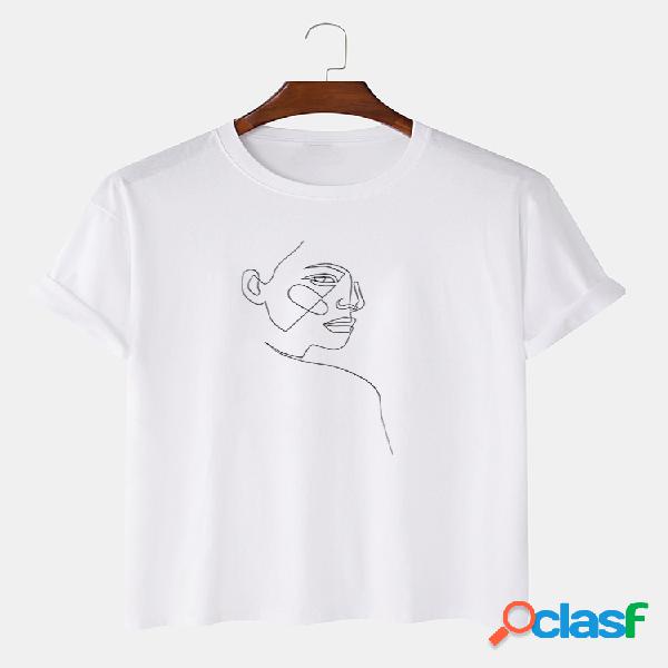 Mens Varanda Figura impressa manga curta Basic T-shirts