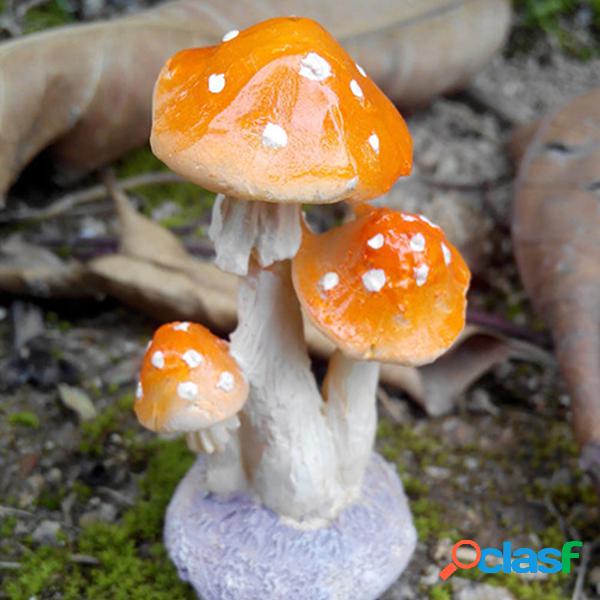 Mini cogumelo Toadstool Garden Ornaments Ideal para Plant