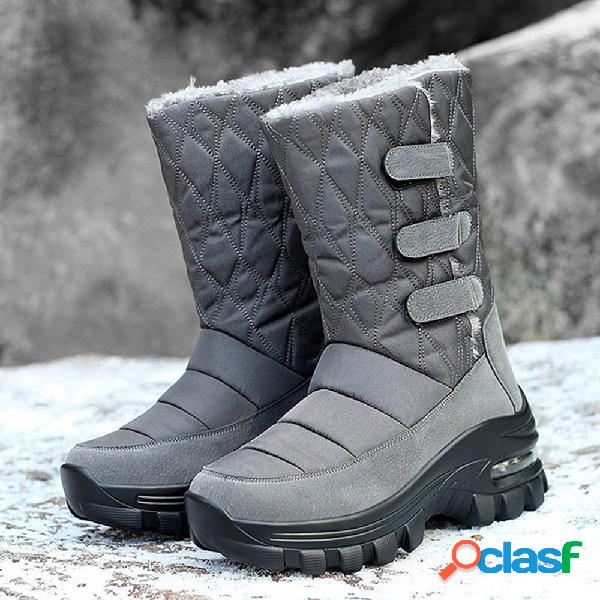 Mulheres Outdoor Winter Warm Plush Forro Gancho Loop