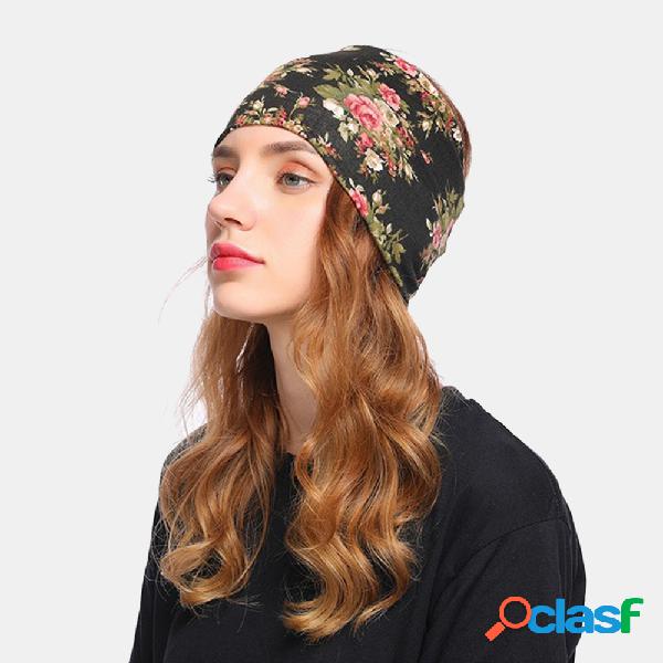 Mulheres floral câncer chemo Chapéu gorro cachecol