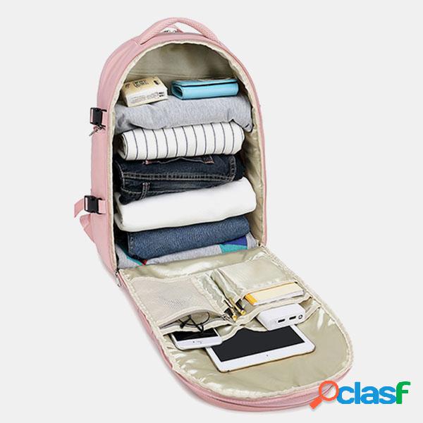 Mulheres multifunções impermeável mochila de viagem