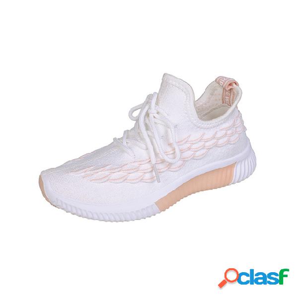 Mulheres sapatos casuais respiráveis esportes