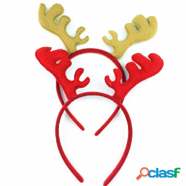 Natal Headband Antlers Ear Hair Hoop Festa de Natal