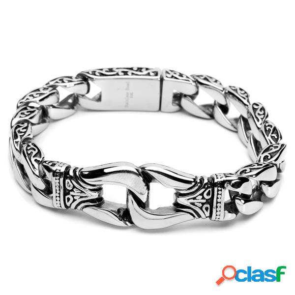 Pulseira Vintage de Aço Inoxidável 316L