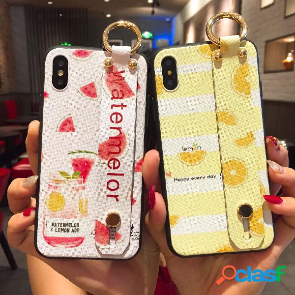 Pulseira anel fivela suporte de Iphone fosco telefone capa