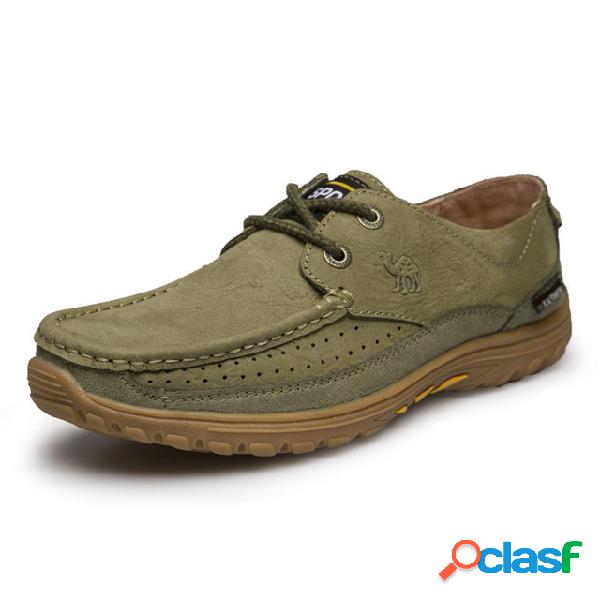 Sapatos casuais masculinos de negócios Couro camurça