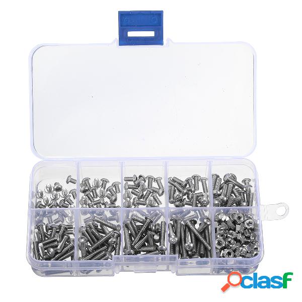 Suleve ™ M3SS1 340 pcs M3 Hex Sextavado Botão de Cabeça