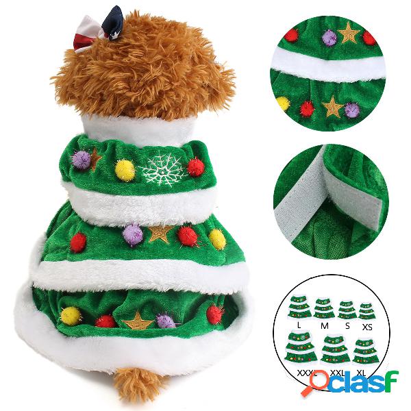 Árvore de Natal verde Outwear Casaco Pet Dog Puppy Sweater