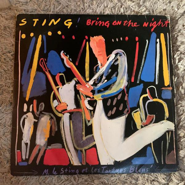 Box com discos de Vinil do Sting "Bring on the night" (1986)
