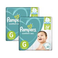 Kit Fralda Pampers Confort Sec Tam G