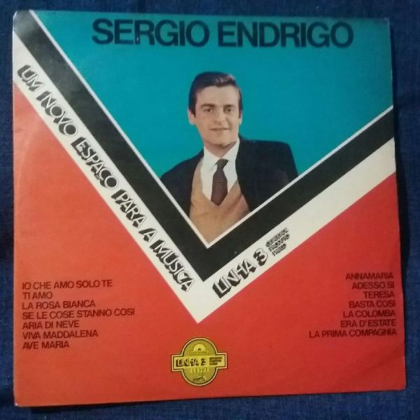 LP Vinil- Sergio Endrigo - Um Novo espaço para a Música