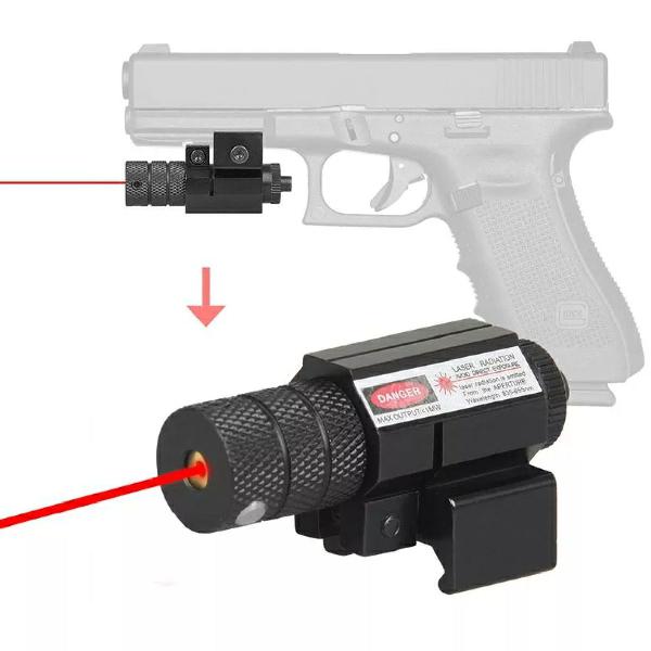 Mira Laser para pistolas Airsolft Paintball Trilho