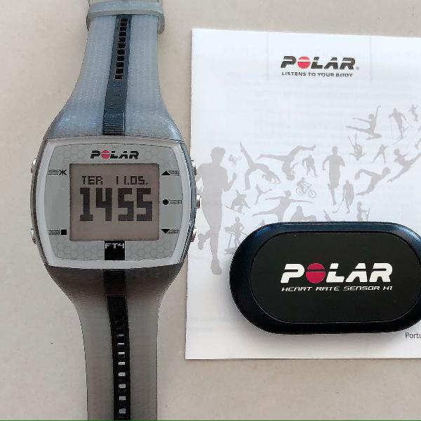 Relógio Polar FT4 Unissex com Pulseira Cinza/Preta +