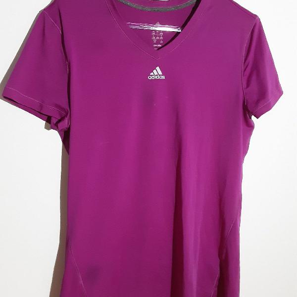blusa fitness roxa de academia adidas original