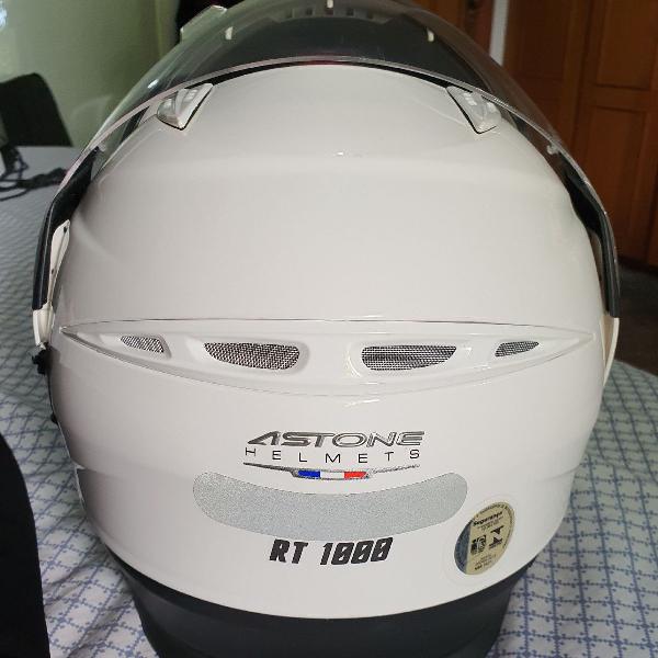 capacete astone rt1000 tamanho 56 branco pouco uso