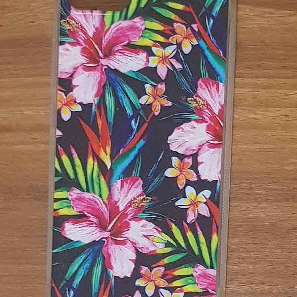 capinha de celular florida + película de vidro