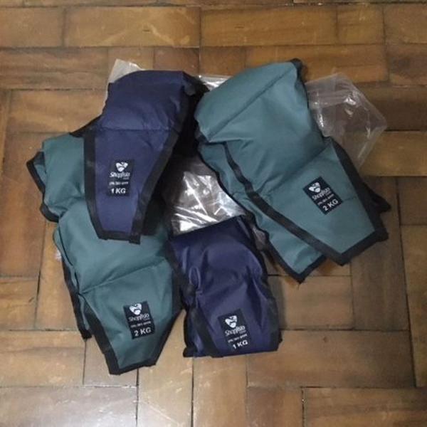 kit tornozeleiras caneleiras 1kg e 2kg