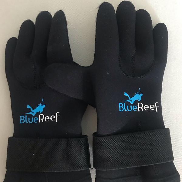luvas mergulho blue reef 5 mm - tamanho p