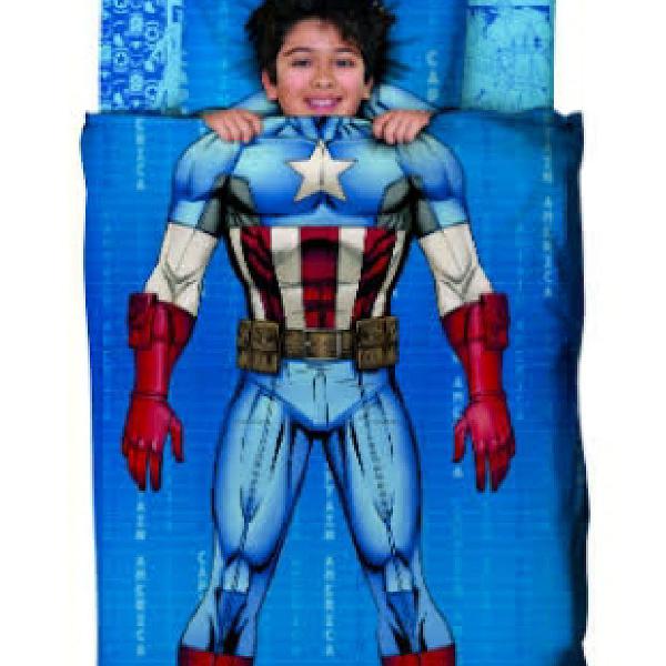 saco de dormir capitão América Marvel