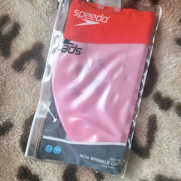 touca de natação speedo non wrinkle cap rosa