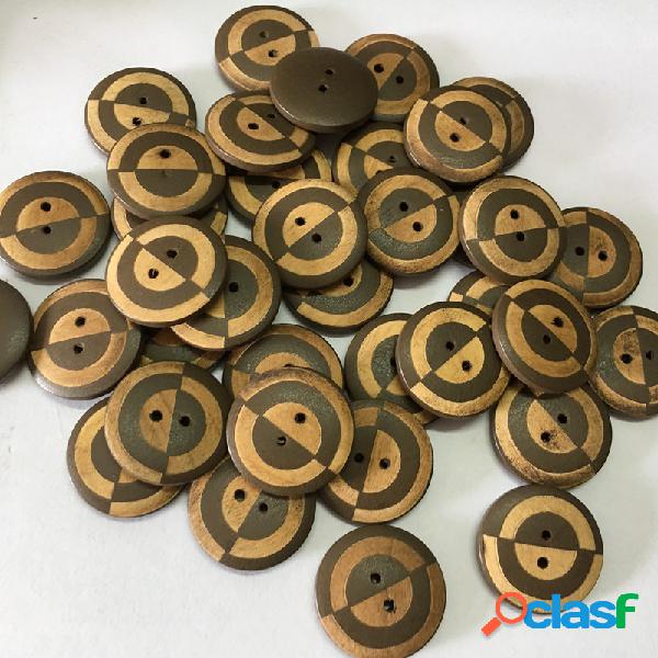 100 Pcs Botões De Costura De Madeira Natural 23mm de