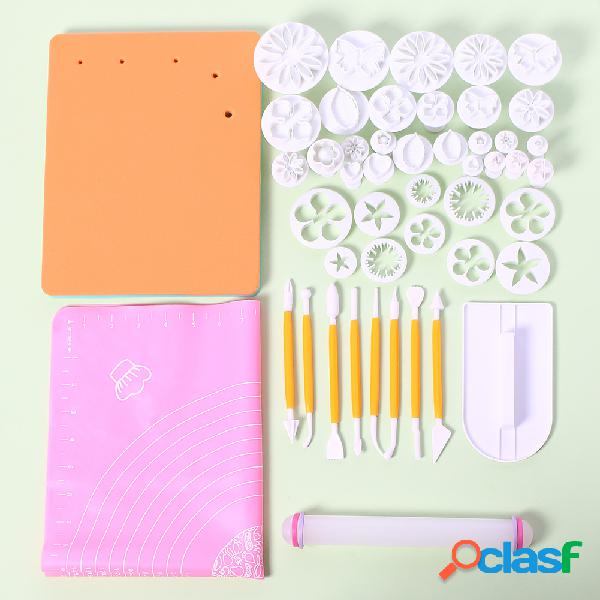 48 Pcs Molde de Biscoito de Plástico Conjunto de