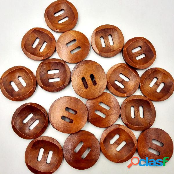 50 Pcs Botões de Madeira Roupas de Revestimento Artesanato