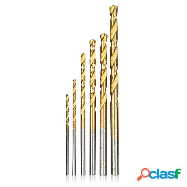 60pcs 1 / 1.5 / 2 / 2.5 / 3 / 3.5mm hss titanium revestido