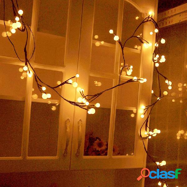 72LED Guias de Luz de Corda de Árvore de Natal Filial À