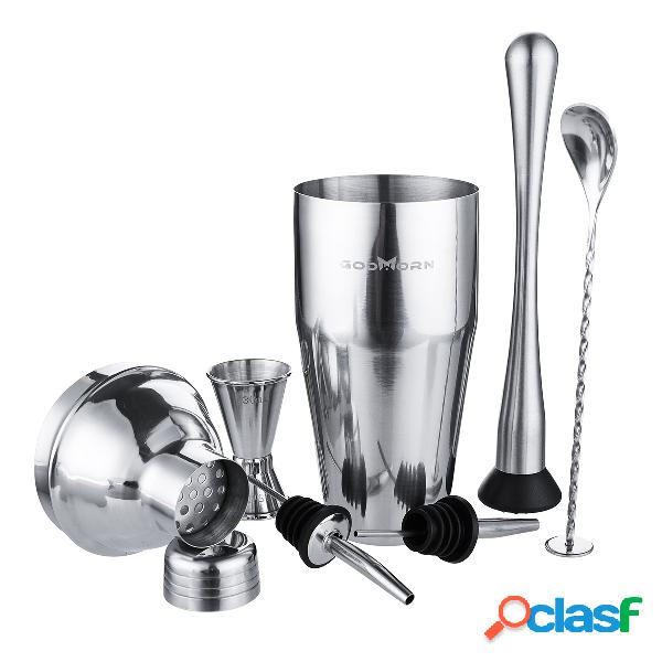 7pcs aço inoxidável coquetel shakers misturador bebida