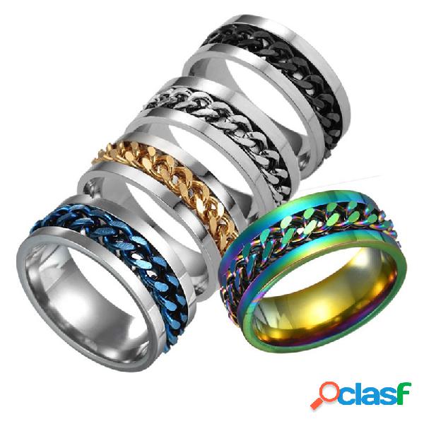 Anéis de aço de giro titanium do estilo da forma dos