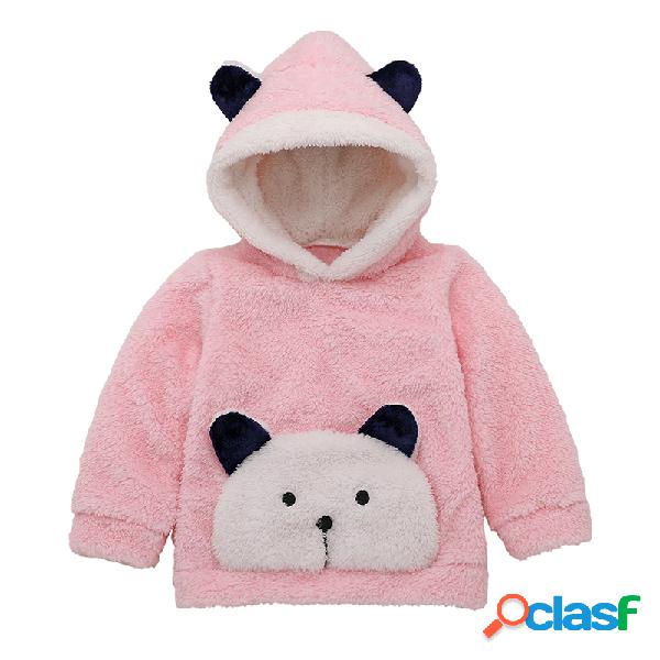 Bebê bonito Panda mangas compridas camisola casual de
