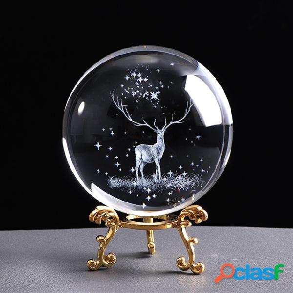 Bola de cristal 3D Laser Globo de vidro gravado Crystal